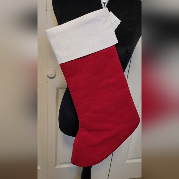 RAE DUNN MERRY Snowflake Christmas Stocking RED & White - Picture 5 of 5